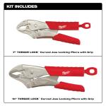 Milwaukee Torque Lock Curved Jaw Locking Pliers Set (2-Piece) (48-22-3402 )