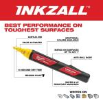 Milwaukee INKZALL Yellow Permanent Paint Marker (48-22-3722 )