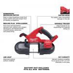 MilwaukeeM18 FUEL (Tool-Only) 18V Lithium-Ion Brushless Cordless Compact Bandsaw