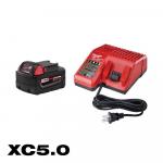 MilwaukeeM18 18-Volt 5.0 Lithium-Ion XC Starter Kit with One Ah Battery and Charger