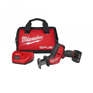 Milwaukee M12 FUEL 12V Lithium-Ion Brushless Cordless HACKZALL Reciprocating Saw Kit with One 4.0Ah Batteries Charger, and Tool Bag