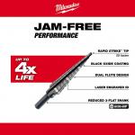 Milwaukee #1 Black Oxide Step Drill Bit (13-Steps) 1/8 in. - 1/2 in.