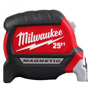 Milwaukee Electrician's Compact Wide Blade Magnetic 25 ft. Tape Measure