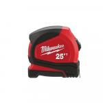 Milwaukee25 ft. Compact SAE Tape Measure with Fractional Scale and 9 ft. Standout