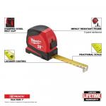 Milwaukee25 ft. Compact SAE Tape Measure with Fractional Scale and 9 ft. Standout