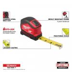 Milwaukee25 ft. SAE Compact Auto Lock Tape Measure with Fractional Scale and 9 ft. Standout