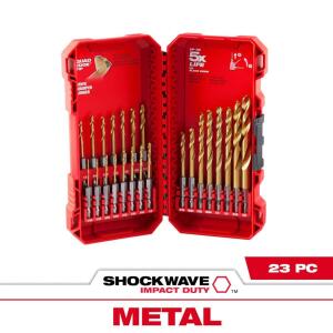 Milwaukee SHOCKWAVE IMPACT DUTY Titanium Twist Drill Bit Set (23-Piece) (48-89-4631)