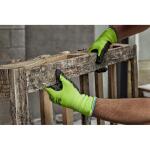 Milwaukee Large High Visibility Level 2 Cut Resistant Polyurethane Dipped Work Gloves (48-73-8922)
