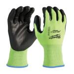 Milwaukee Large High Visibility Level 2 Cut Resistant Polyurethane Dipped Work Gloves (48-73-8922)