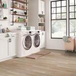 TrafficMaster Natural White Oak 3 MIL x 6 in W x 36 in L Peel and Stick Water Resistant Vinyl Tile Flooring (36 sq. ft./ctn) TM302061)