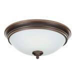 Hampton Bay Clifton 11 in. Selectable LED Flush Mount Oil Rubbed Bronze Finish (HUI8011L-5/ORB)