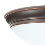 Hampton Bay Clifton 11 in. Selectable LED Flush Mount Oil Rubbed Bronze Finish (HUI8011L-5/ORB)