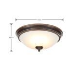 Hampton Bay Clifton 11 in. Selectable LED Flush Mount Oil Rubbed Bronze Finish (HUI8011L-5/ORB)