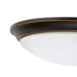 Hampton Bay Clifton 13 in. Selectable LED Flush Mount Oil Rubbed Bronze Finish (HUI8011LL-6/ORB)