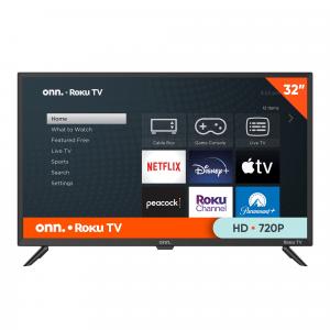 onn. 32” LED Roku Smart Television, Class HD (720P)