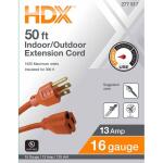 HDX 50 ft. 16/3 Light Duty Indoor/Outdoor Extension Cord, Orange (HD#277-517)