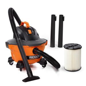 RIDGID 6 Gallon 3.5 Peak HP NXT Shop Vac Wet Dry Vacuum with General Debris Filter, Locking Hose and Accessory Attachments (HD06001)