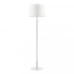 Hampton Bay 58 in. Ganton Standard Floor Lamp with Polished Nickel Finish and Hardback Drum Linen Shade for Living Room