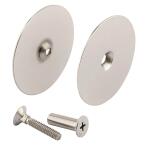 Prime-Line Door Hole Cover Plate, 2-5/8 in. Diameter, Satin Nickel (U 10446)