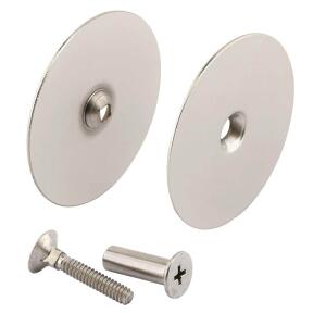 Prime-Line Door Hole Cover Plate, 2-5/8 in. Diameter, Satin Nickel (U 10446)
