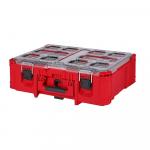 Milwaukee 20 in. Deep Small Parts PACKOUT Organizer with Quick Adjust Dividers and 6 Compartments