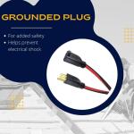 Husky 25 ft. 14/3 Medium Duty Indoor/Outdoor Extension Cord, Red/Black (63025HY)