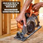 RIDGID 18V Brushless Cordless 7 1/4 InchRear Handle Circular Saw Kit with 8.0 Ah MAX Output Battery, 18V Charger, Bag