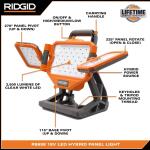 RIDGID 18V Cordless Hybrid LED Panel Light (Tool Only) (R8698B)