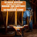RIDGID 18V Cordless Hybrid LED Panel Light (Tool Only) (R8698B)