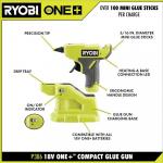 RYOBI Cordless ONE+ 18V Compact Glue Gun (Tool Only)