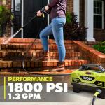 RYOBI Cold Water Corded Electric Pressure Washer, 1800 PSI, 1.2 GPM