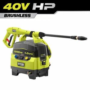 RYOBI 40V Cordless Cold Water Electric Pressure Washer, 1200 PSI, 1.0 GPM (Tool Only)