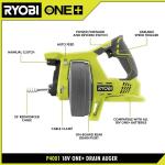 RYOBI ONE+ 18V Drain Auger (Tool Only) P4001)