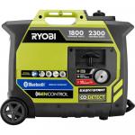 RYOBI 2300 Watt Recoil Start Bluetooth Super Quiet Gasoline Powered Digital Inverter Generator with CO Shutdown Sensor