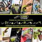 RYOBI USB Lithium Cordless Compact Area Light Kit with 2.0 Ah USB Battery and Charging Cable (FVL59K)