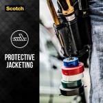 Scotch 3/4 in. x 66 ft. Vinyl Electrical Tape, Black/Red and White (3-Pack) (6132-10828/6)