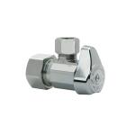 BrassCraft 1/2 in. Compression Inlet x 3/8 in. Compression Outlet 1/4-Turn Angle Valve (G2CR19X C1)