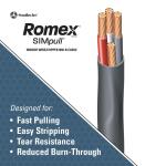 Southwire 125 ft. 6/3 Black Stranded Romex SIMpull CU NM-B W/G Wire - Black