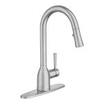 MOEN Adler Single-Handle Pull-Down Sprayer Kitchen Faucet with Power Clean and Reflex in Spot Resist Stainless (87233SRS)