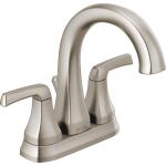 Delta Portwood 4 in. Centerset 2-Handle Bathroom Faucet in SpotShield Brushed Nickel (25770LF-SP)