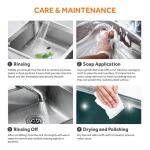 Glacier Bay Dolancourt 33 in. Drop-In 50/50 Double Bowl Kitchen Sink with Pull-Down Faucet, 18 Gauge Stainless Steel, Tight Radius (VDR3322A0PA1)