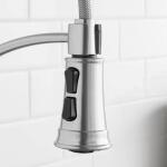 Glacier Bay Mandouri Single-Handle Pull-Down Sprayer Kitchen Faucet with Spring Neck and Soap Dispenser in Stainless Steel (HD67458-1308D2)