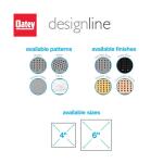 Oatey Designline 4 in. x 4 in. Stainless Steel Square Shower Drain with Square Pattern Drain Cover (DSS2040R2)