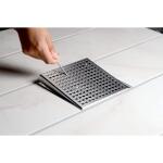 Oatey Designline 4 in. x 4 in. Stainless Steel Square Shower Drain with Square Pattern Drain Cover (DSS2040R2)