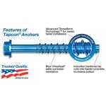Tapcon 1/2 in. x 4 in. Steel Hex Washer-Head Indoor/Outdoor Concrete Anchors (10-Pack) (11420)