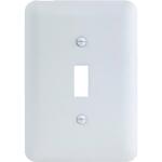 Hampton Bay Perry 1-Gang Toggle Metal Wall Plate, White (Textured/Paintable Finish) - BPMTMW-T