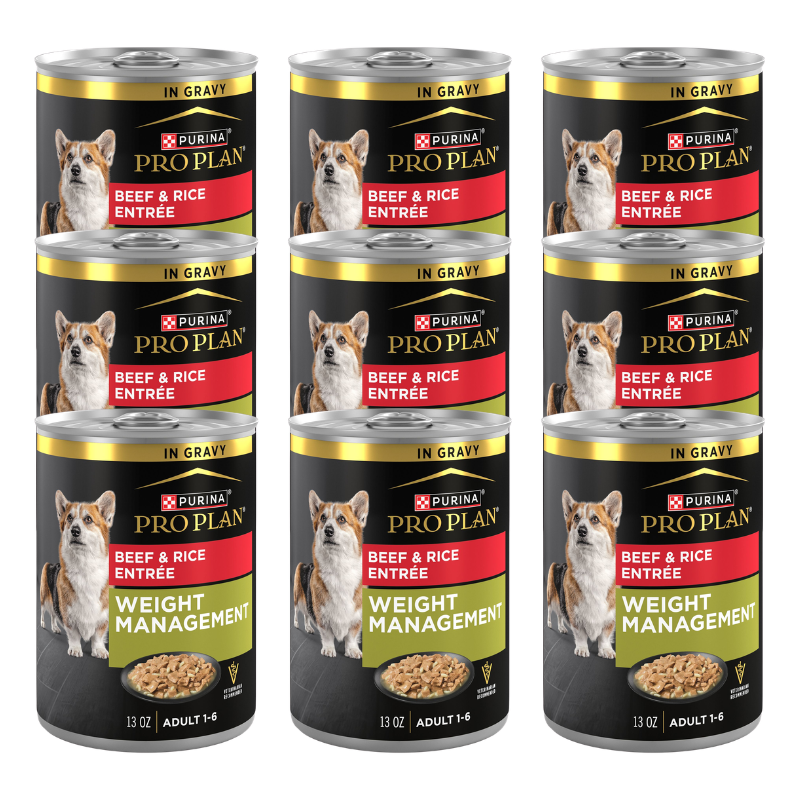 Purina Pro Plan Weight Management Adult Dog Wet Food - Beef & Rice Entree,