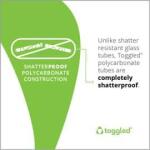 toggled 48 in.16-Watt Cool White T8 or T12 Dimmable Linear LED Tube Light Bulb 2-Pack (D416-40321-2)