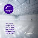 toggled 48 in. 16-Watt Daylight Deluxe T8 Dimmable Linear LED Tube Light Bulb (2-Pack) (D416-65321-2)