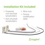 toggled 48 in. 16-Watt Daylight Deluxe T8 Dimmable Linear LED Tube Light Bulb (2-Pack) (D416-65321-2)